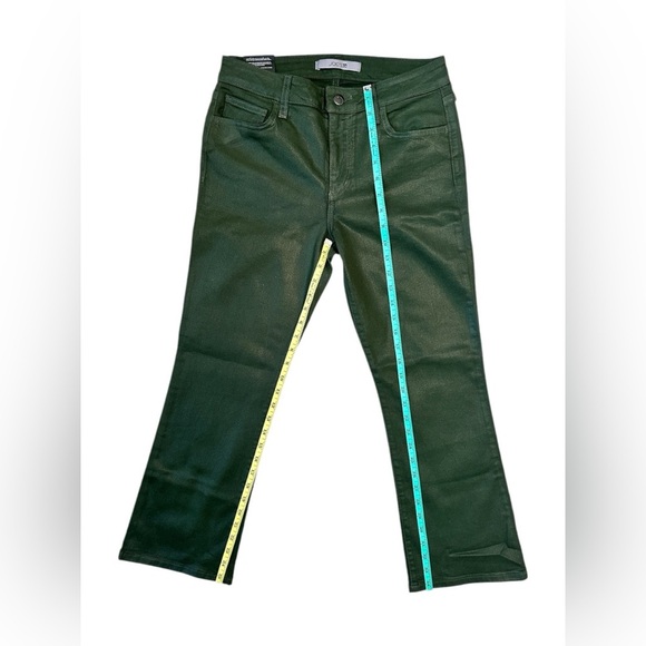 JOE’S Jeans Mid Rise Crop Boot Coated Green Olive Dark Green Women Size 28 $228 - Picture 10 of 13